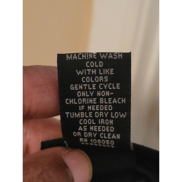 Black Asymmetrical Pin Stripe Skirt by Lane Bryant Size 26 - Picture 7 of 7